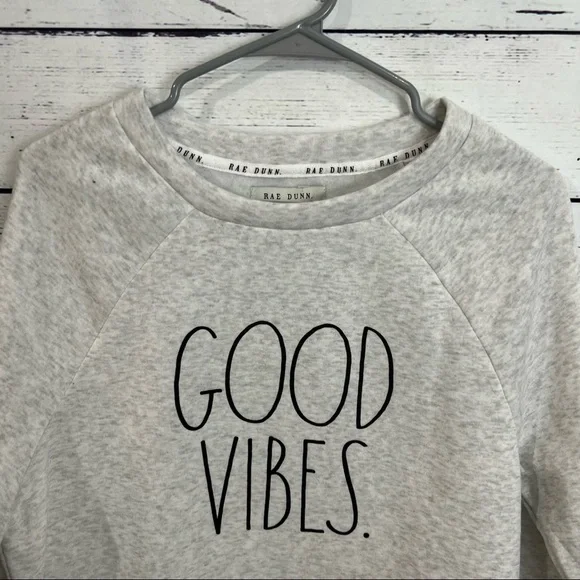 Rae Dunn Good Vibes Crewneck Sweatshirt large womens - Picture 3 of 6
